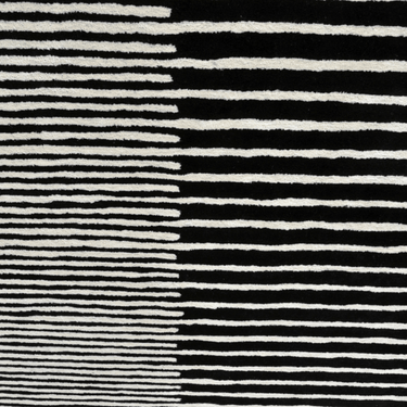 Zarina Round Black White Handmade Rugrugs