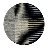 Zarina Round Black White Handmade Rugrugs