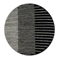 Zarina Round Black White Handmade Rug