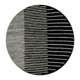 Zarina Round Black White Handmade Rugrugs