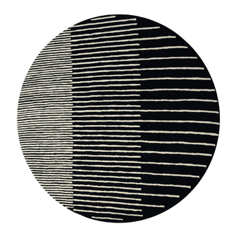 Zarina Round Black White Handmade Rugrugs
