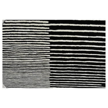Zarina Round Black White Handmade Rugrugs