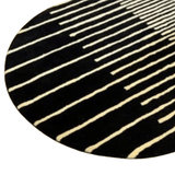 Zarina Round Black White Handmade Rugrugs