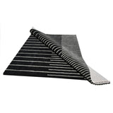 Zarina Square Black Grey Handmade Rugrugs