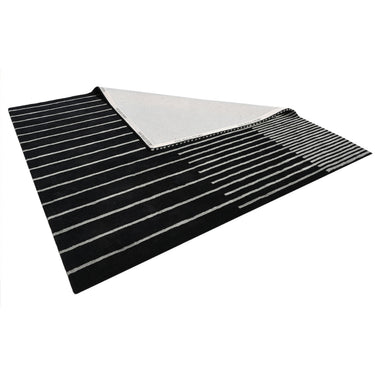 Zarina Square Black Grey Handmade Rugrugs