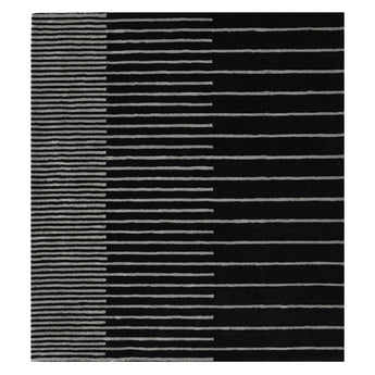 Zarina Square Black Grey Handmade Rugrugs