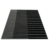 Zarina Square Black Grey Handmade Rugrugs